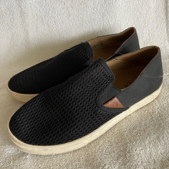 OluKai Pehuea Women’s Size 7 Shoes Black Slip On Casual Shoe - Picture 6 of 9